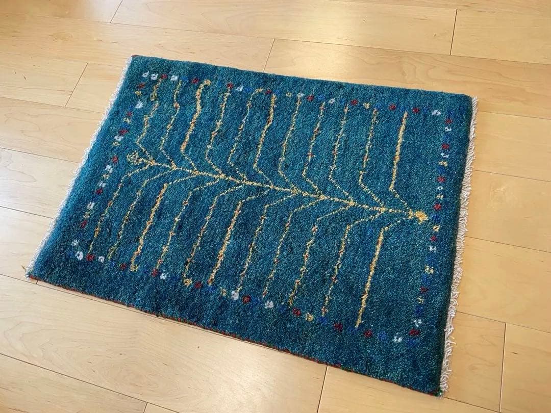 イラン製ギャッベ 玄関マットサイズ (61×83) ギャッベ イラン産玄関マットサイズ 97✕67