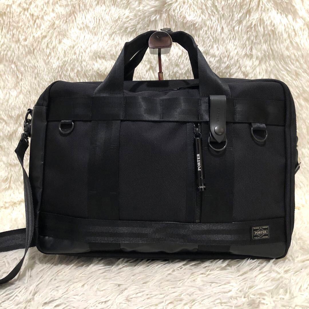 新品同様✨ポーター ヒート　3way ビジネス　ショルダーバッグ リュック　黒 PORTER ポーター ヒート 3WAYブリーフケース 703-07964 HEAT 吉田
