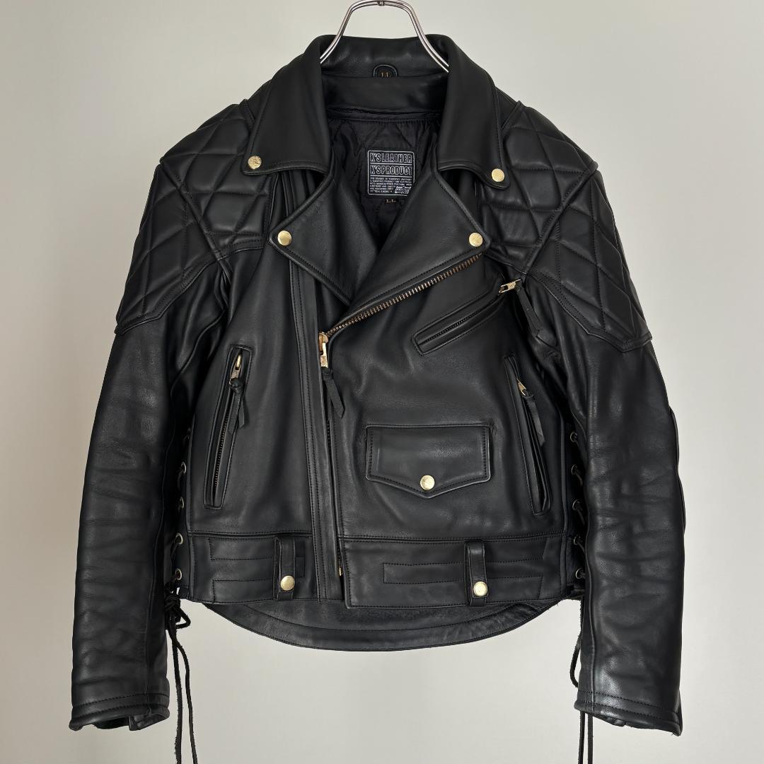 美品・LL】KADOYAカドヤ/EVO/ダブルライダース/キルティングライナー