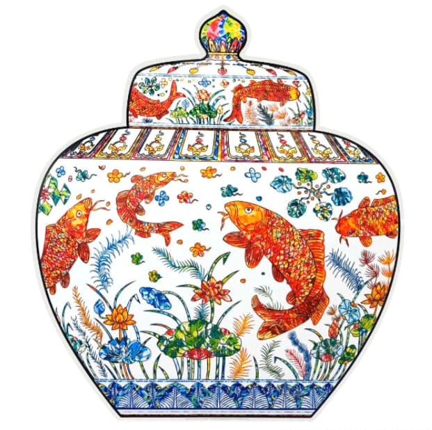 村上隆 ポスター『魚藻荷蓮紋蓋罐 明嘉靖朝 景德鎮五彩瓷』 5f5e6544653b5b04a05a629d293f29