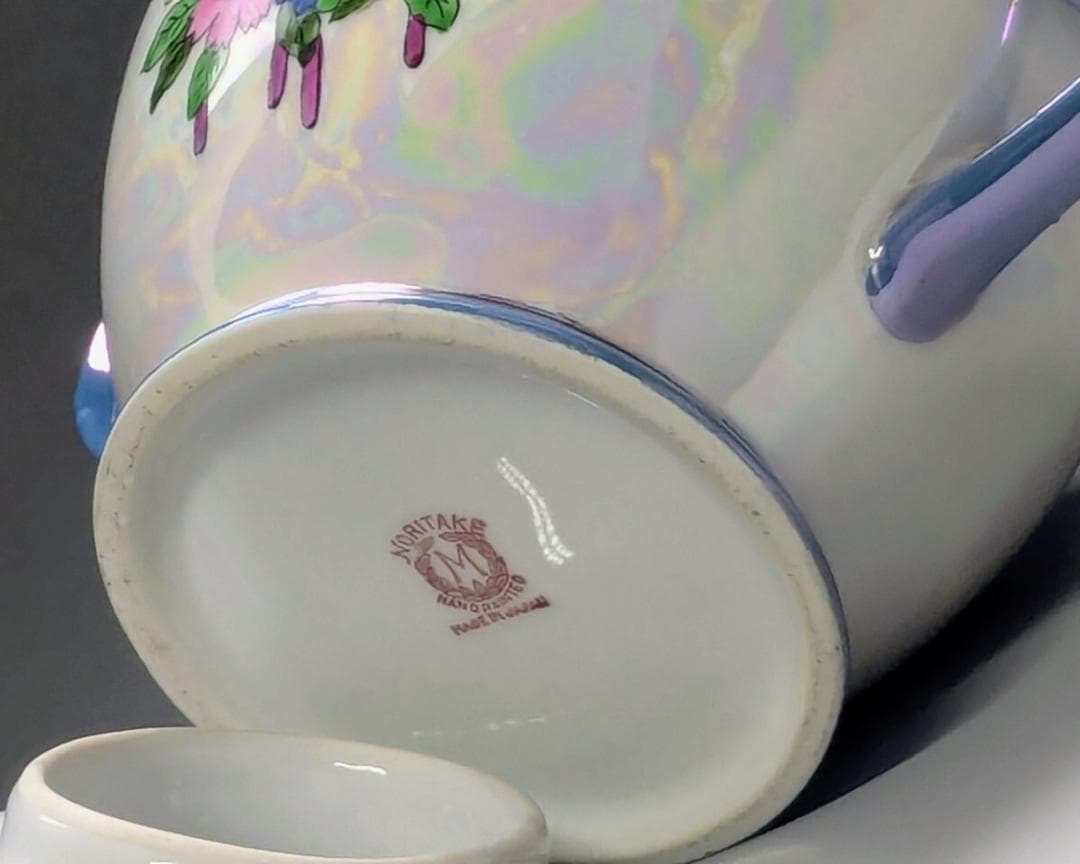 オールドノリタケ アールデコ期大銘品 シリルシー 鳥フィギュリン摘