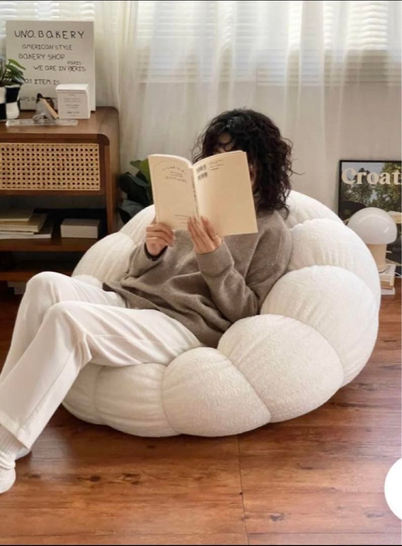 販売終了品✨tofu トーフ ビーズソファ アネモネ ホワイト 白