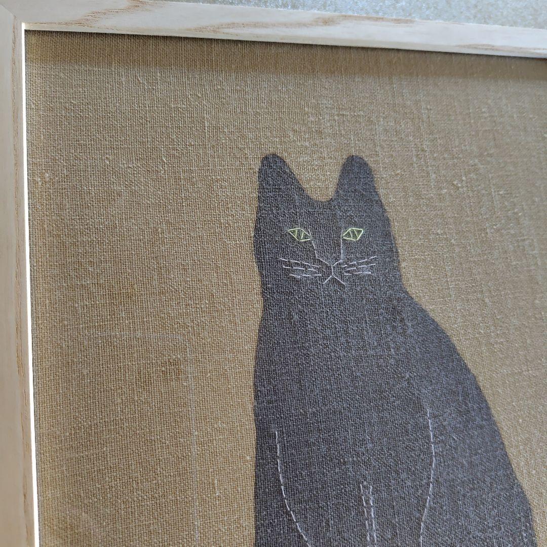 tomotake トモタケ泥染め刺繍 猫 木製 フレーム - メルカリ