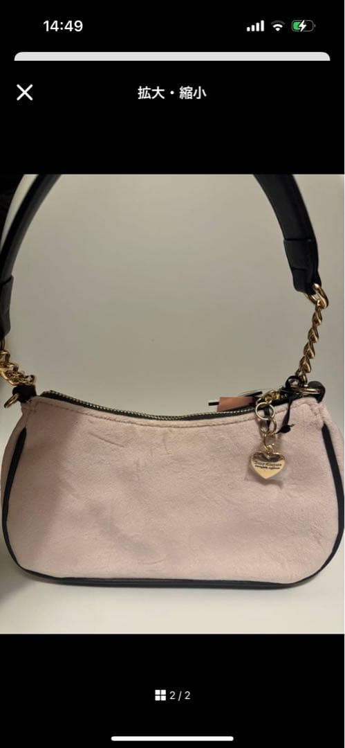 Juicy Couture ショルダーバッグ ピンク/ブラック - メルカリ