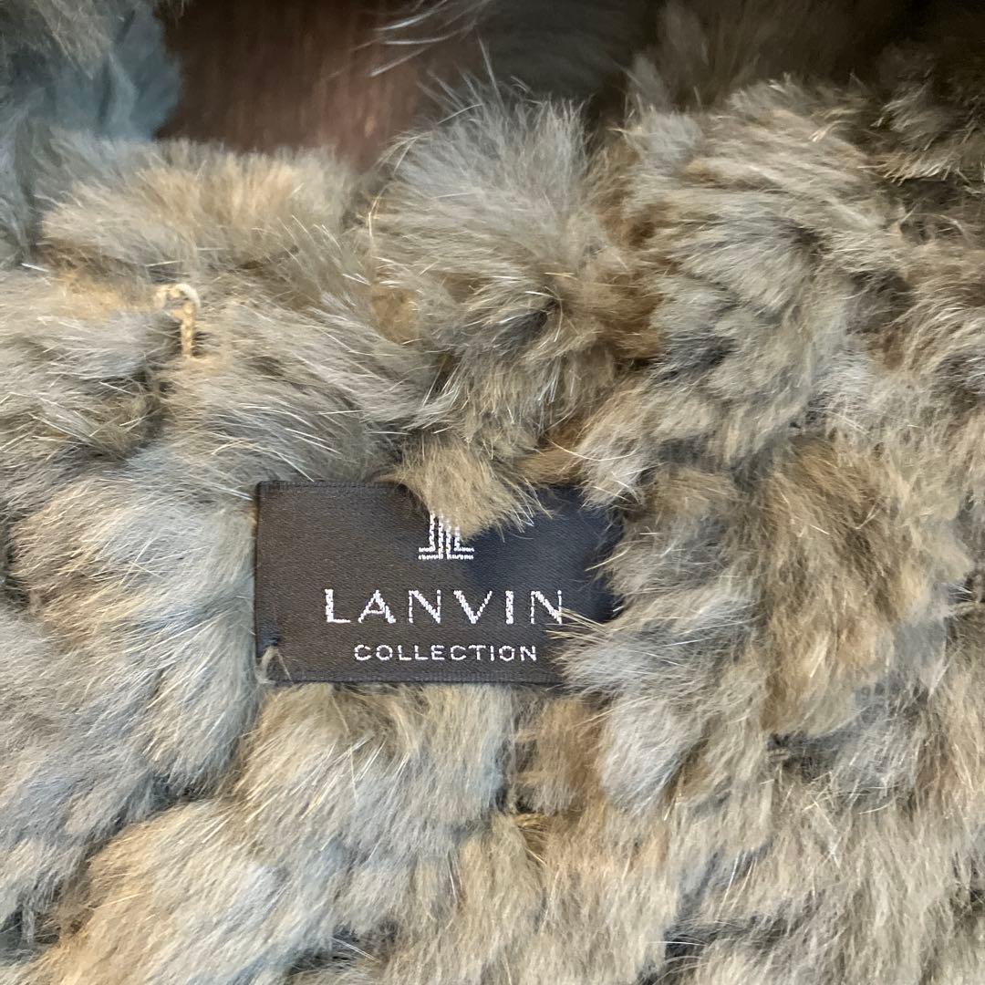 よし様LANVIN フード付きファーポンチョ - メルカリ