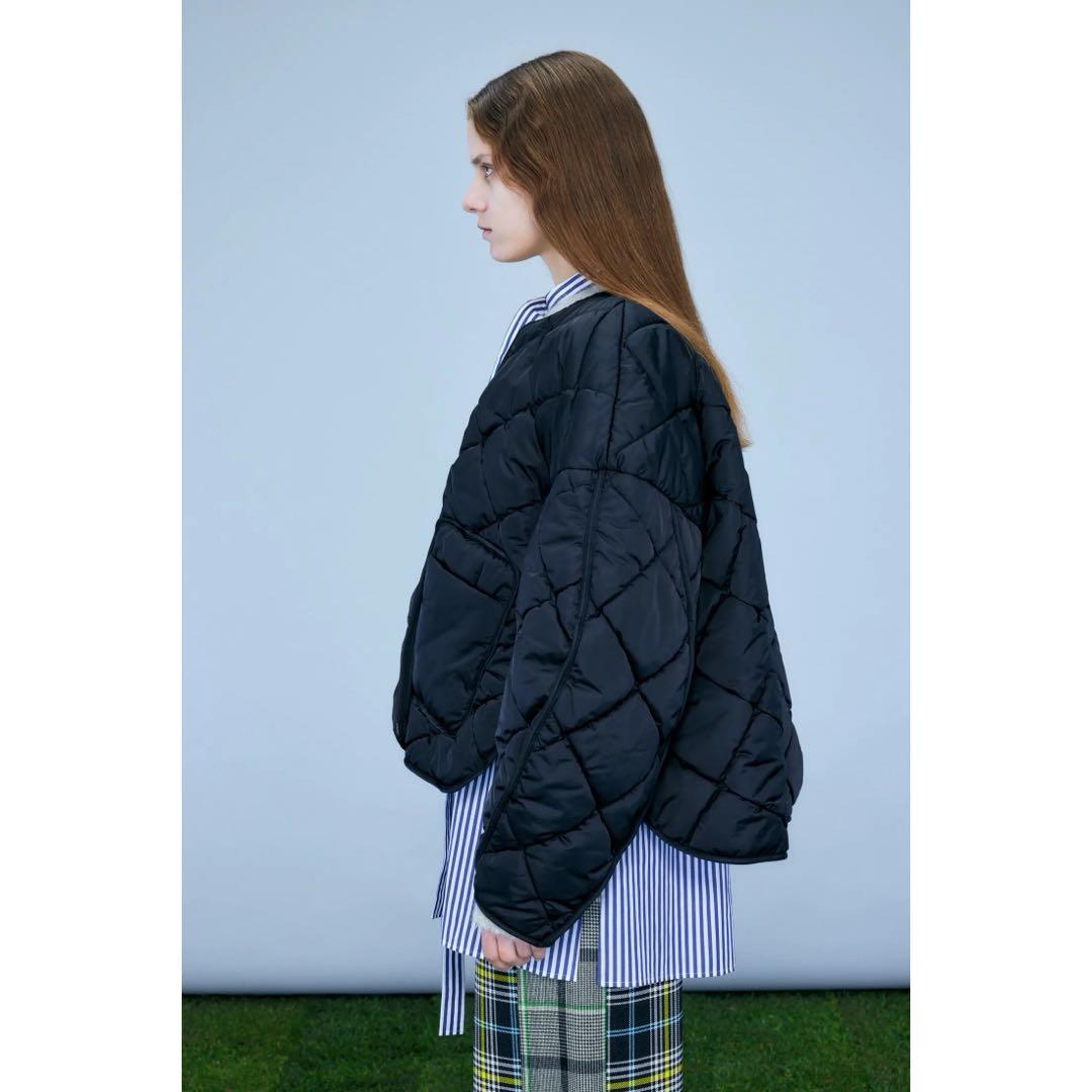 ENFOLD エンフォルド SATIN QUILTED JACKET 36