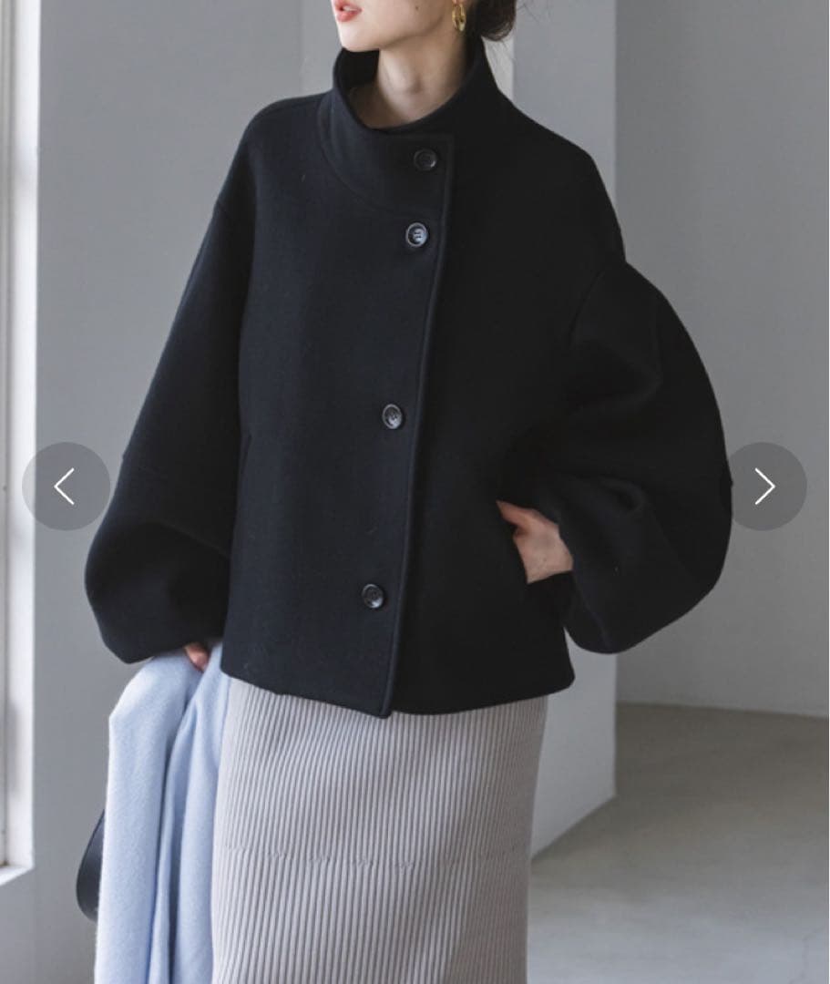ノーブル✴︎メルトンパフスリーブショートコート✴︎イエナ 追加》メルトンパフスリーブショートコート | ノーブル(Noble