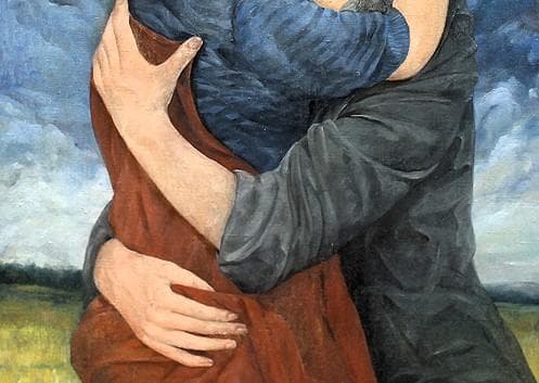 中島義行　タイトル「聖母子」　P１２号　リアリズム最高傑作　真作保証