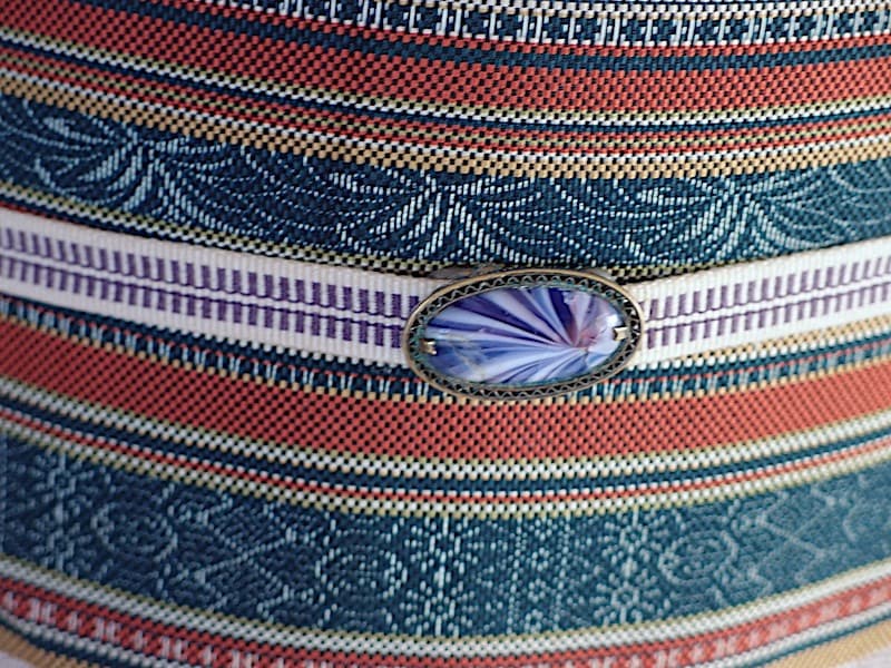 未使用 織りの八寸名古屋帯（縞に抽象唐草文）正絹美品 - メルカリ