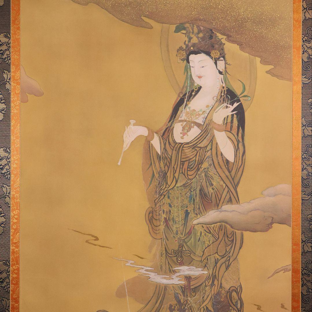 複製】大塚工藝社 狩野芳崖 悲母観音 限定300部 絹本 掛軸 【MA704