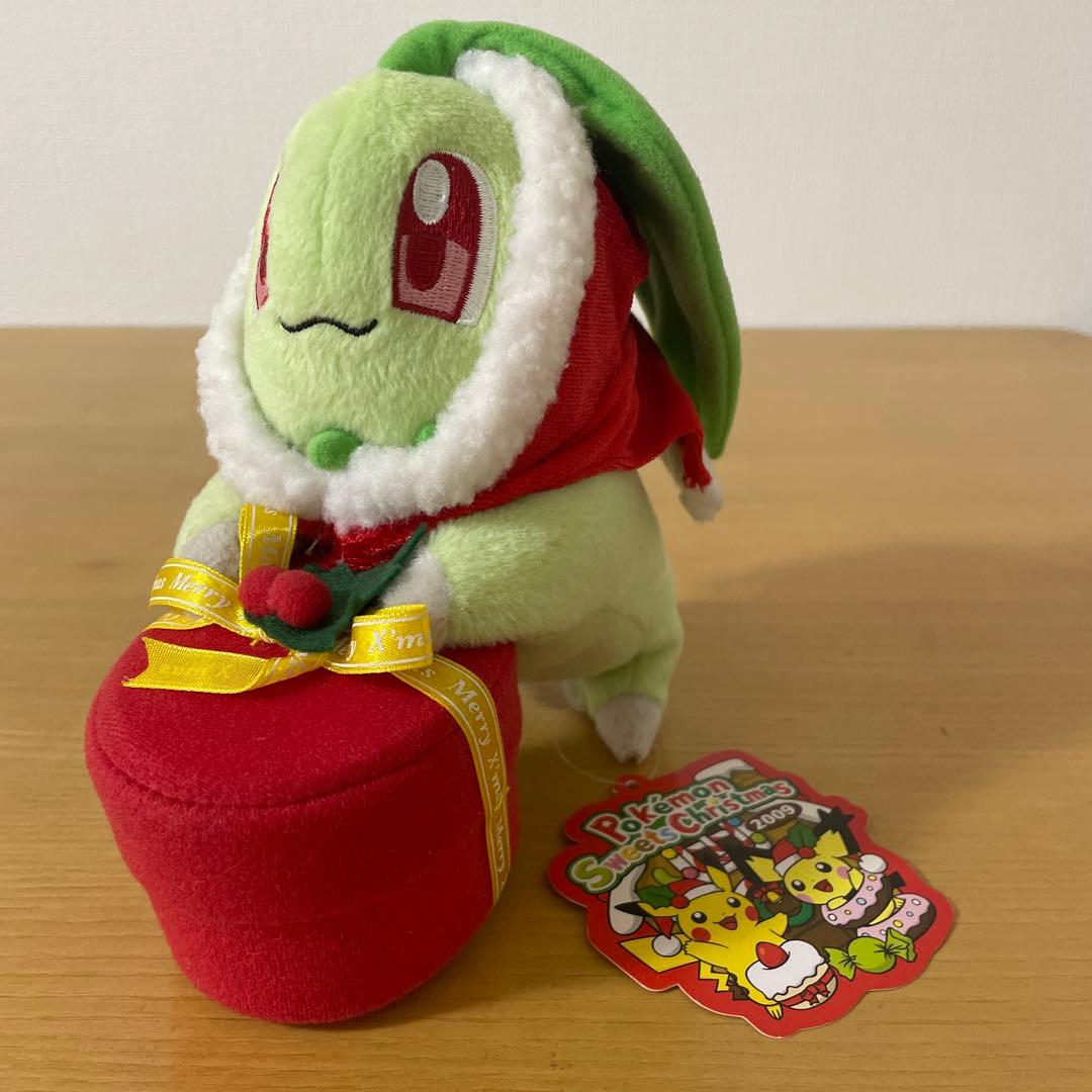 2009年 ポケモンセンター限定 クリスマス チコリータ　ぬいぐるみ タグ m22907284380_1.jpg?1754399012