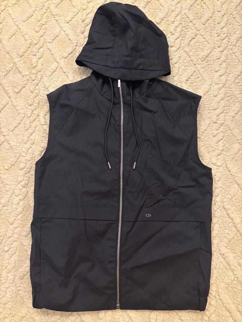正規品 ディオールオム　フード付き ストライプ ベスト アウター ダークネイビー 楽天市場】ディオールオム DIOR HOMME メンズ アウター ダウン