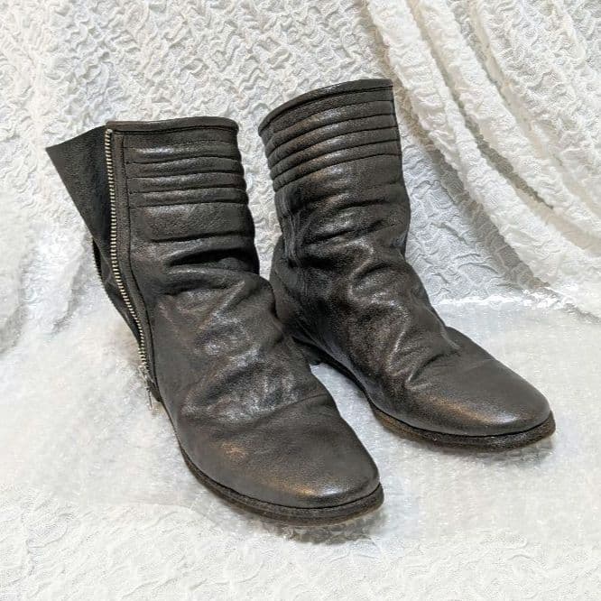 靴 00s MiharaYasuhiro Wrinkled Boots MiharaYasuhiro Early 00s Multi-laced Crepe Sole Boots – DRIEW