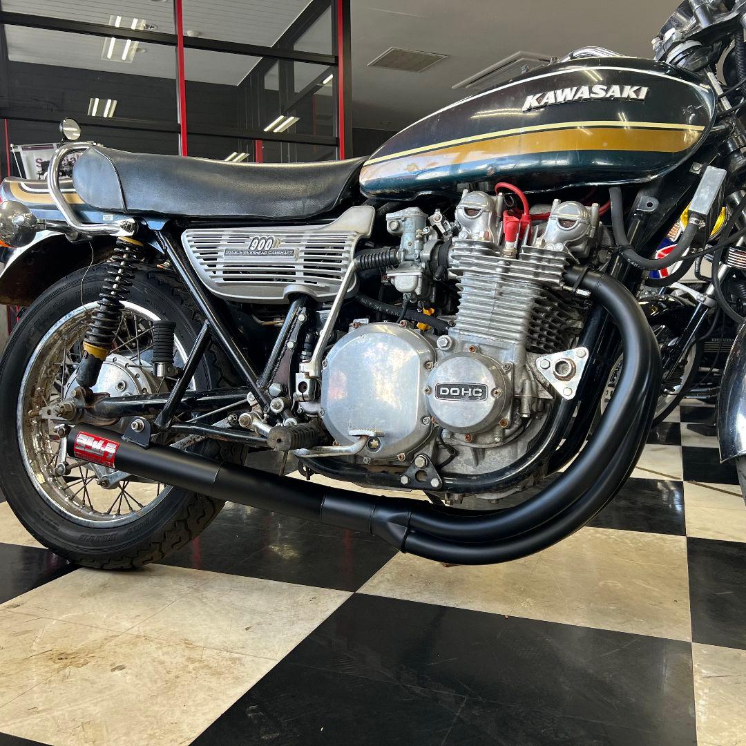 Z1 Z2 集合管 機械曲げマフラー黒 送料込み - メルカリ