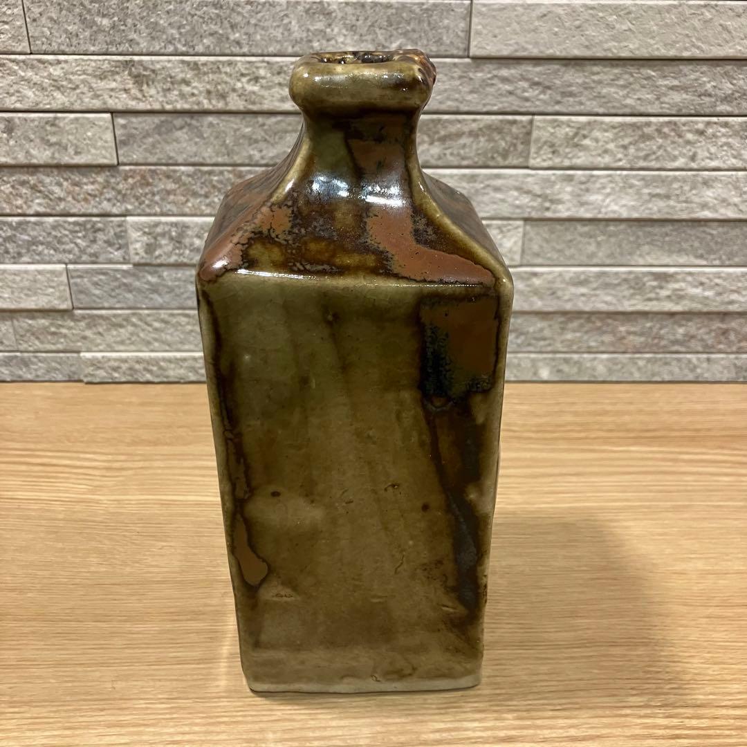 ビンテージ民藝】濱田庄司 柿釉きび文角瓶/益子焼 - メルカリ