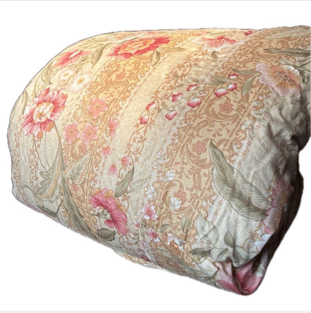 ハンガリー産ホワイトダック羽毛布団 ダブル ロイヤルゴールド 清潔美