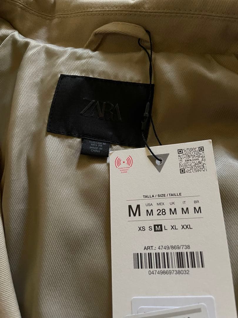 タグ付き新品☆ZARAのコーデュロイフェイクレザー襟ジャケット☆XL