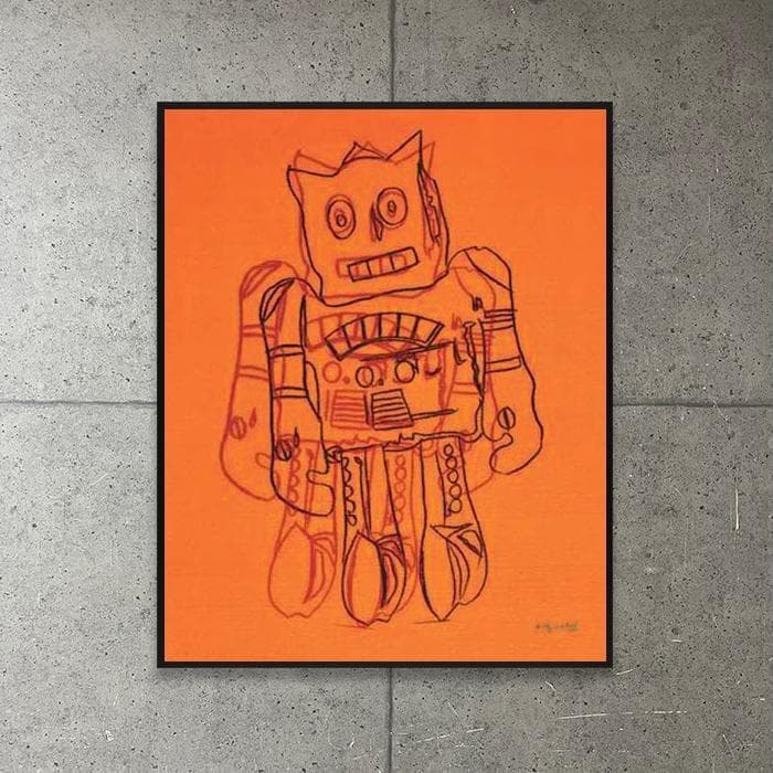 額装品/Robot (Orange)/アンディ ウォーホル/ポスター/インテリア