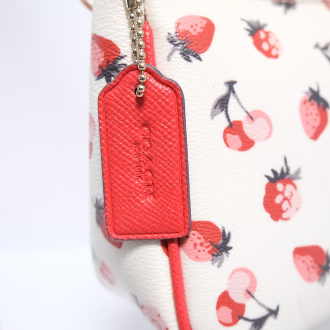 coach Strawberry cherry accessory pouch - メルカリ