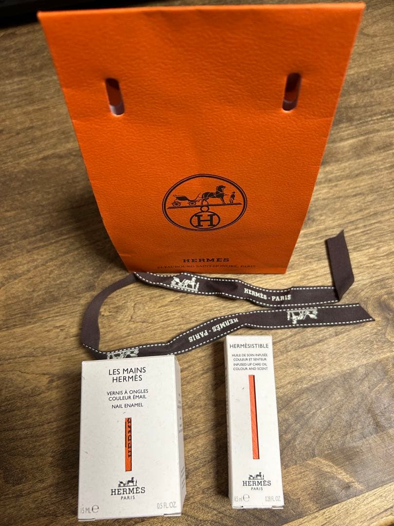 HERMES エルメス リップオイル ネイル 2点セット HERMES エルメス ネイル＆キューティクルオイル レ マン エルメス