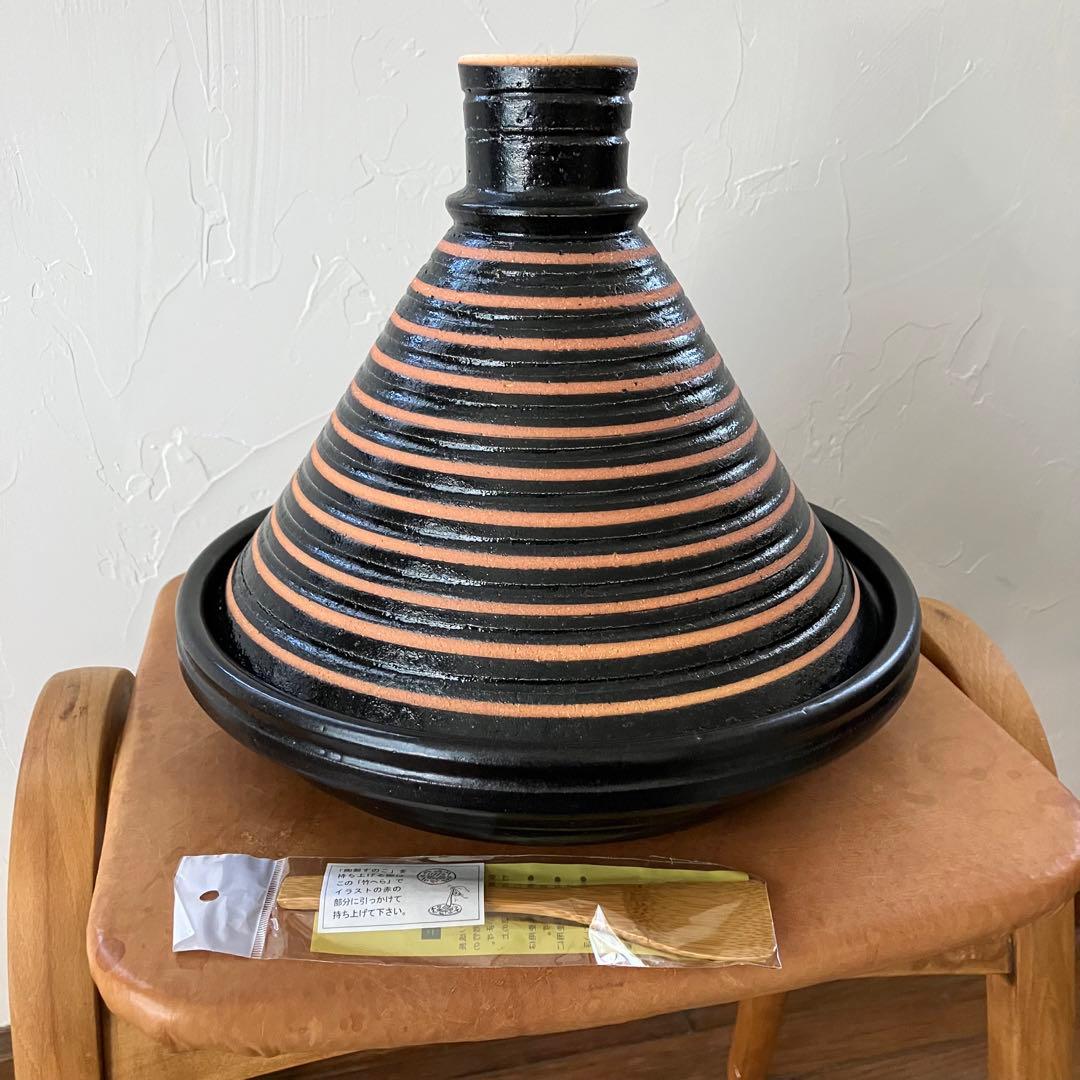 【新品未使用】長谷園 伊賀土鍋 タジン 大 ふっくらさん 黒らく｜陶板鍋｜伊賀焼窯元 長谷園 公式通販