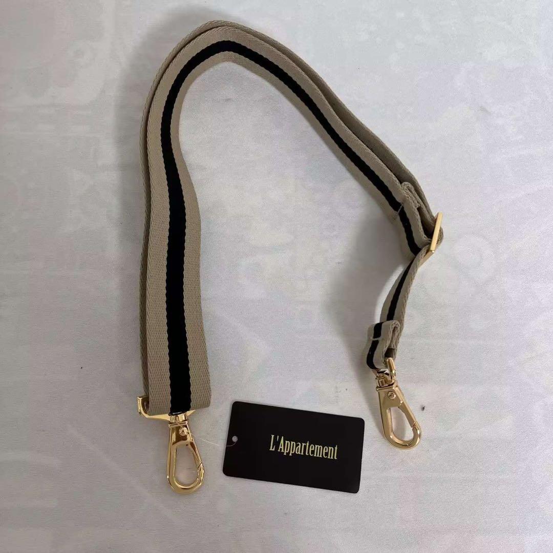 L'Appartement ストラップ ベージュ/ブラック - メルカリ