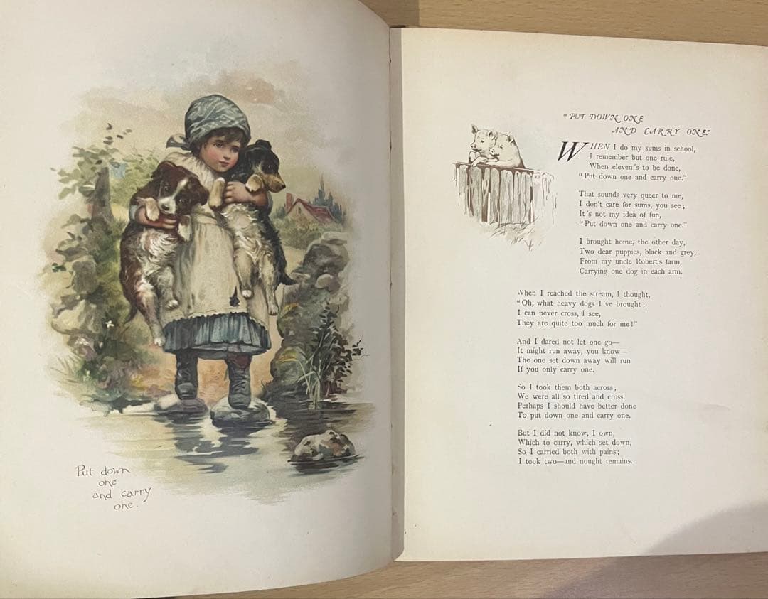 No.409希少 古書 洋書 絵本 児童書 アンティーク ビクトリア 詩集 童謡
