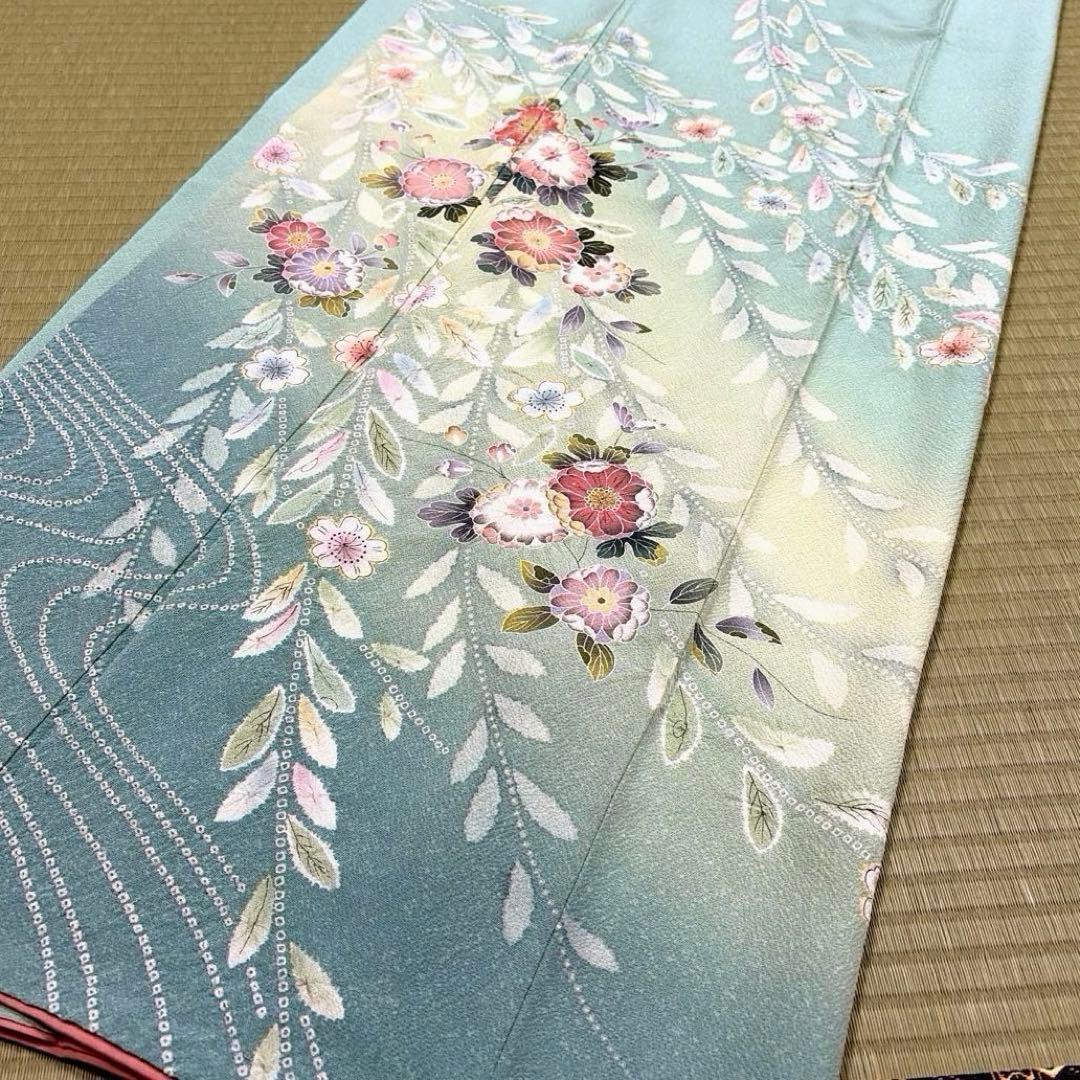 正絹　付け下げ《流れ　辻ヶ花》