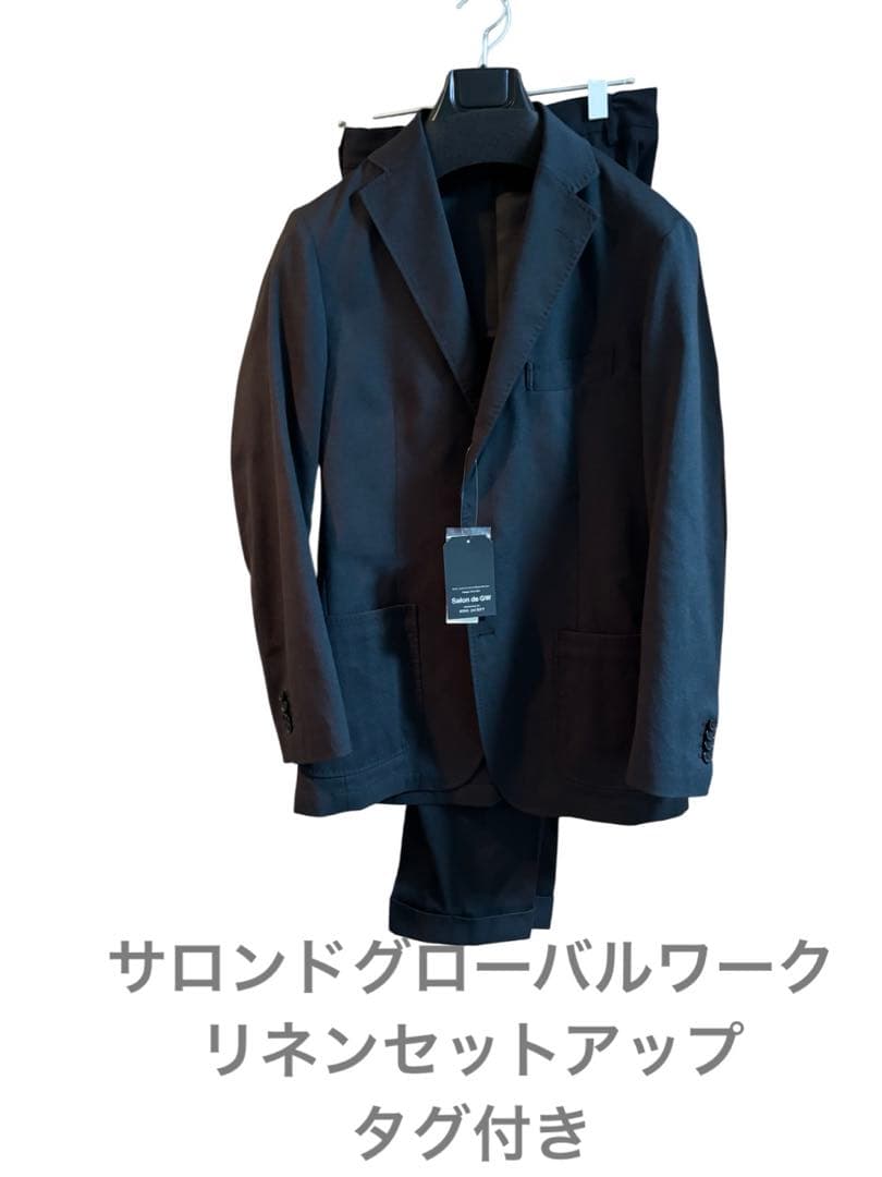 【タグ付き】　サロンドグローバルワーク　セットアップスーツ　リネン　定価2万以上 Salon de GW 2024 Autumn | グローバルワーク（GLOBAL WORK）