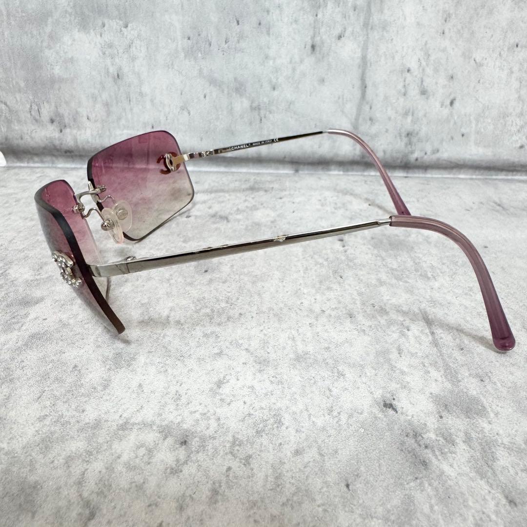 CHANEL シャネル サングラス リムレス ココマーク ラインストーン