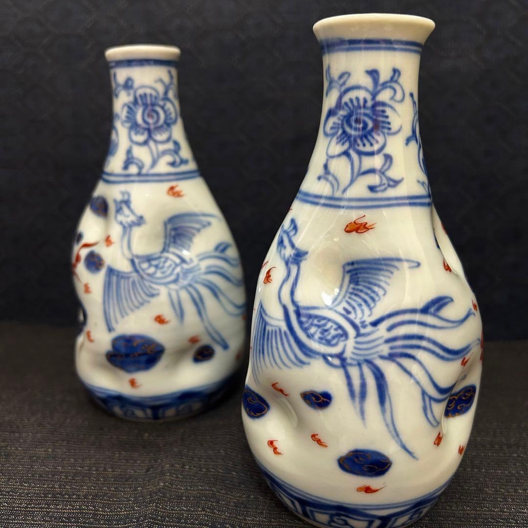 珍品 幕末〜明治期 鳳凰図変形徳利 無傷 本物保証 - メルカリ