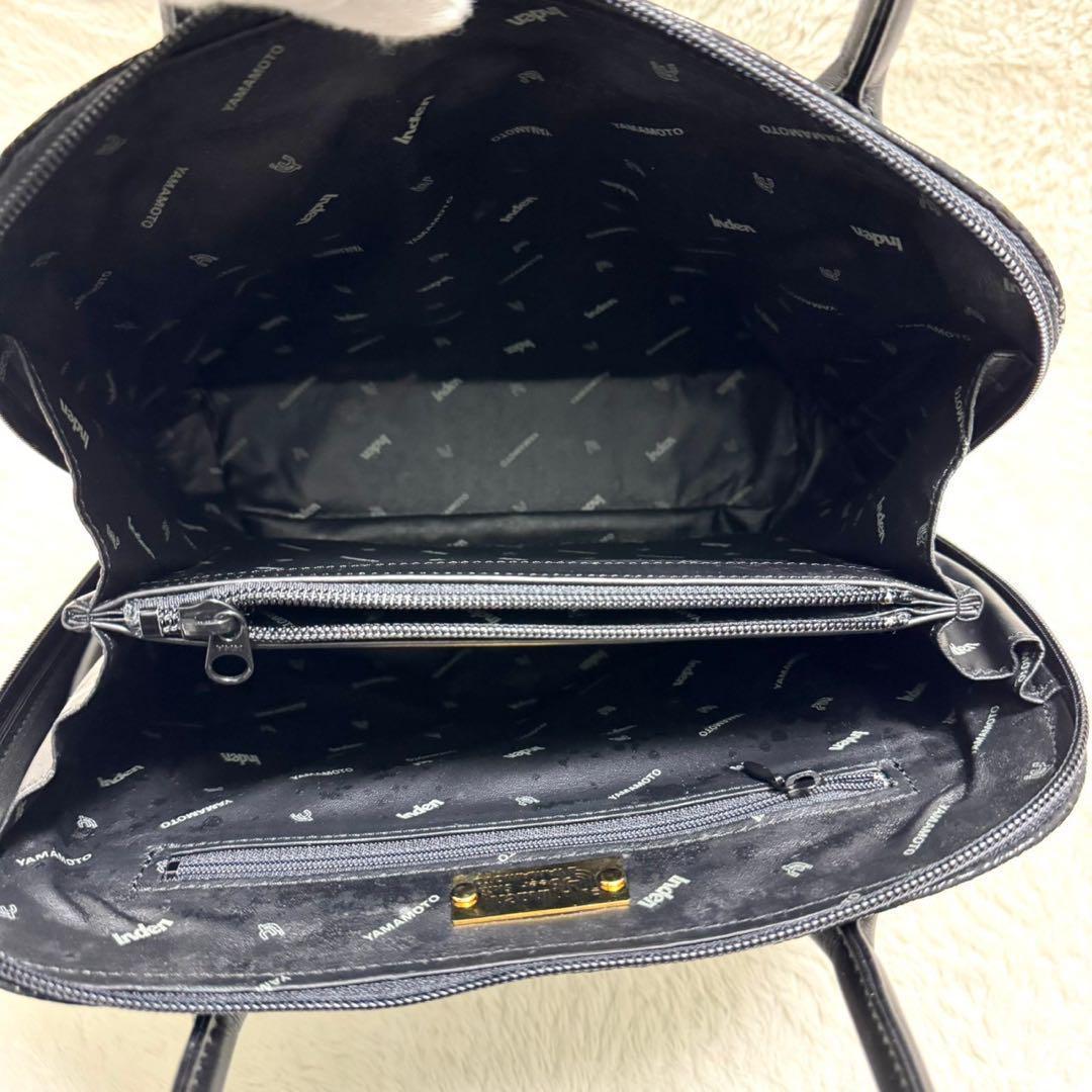 専用】高級 印傳の山本 ラウンドファスナー ハンドバッグ 葡萄柄 和装