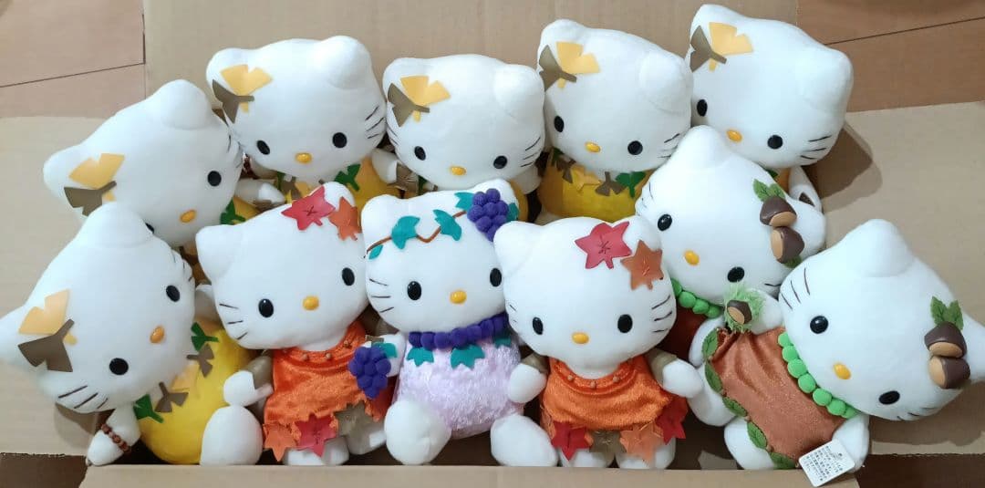 レア希少★ハローキティ★秋★ぶどう★紅葉★イチョウ★どんぐり★ぬいぐるみ★11体 日焼けキティはハワイ限定！いくら？種類は？など徹底調査！【2025年7