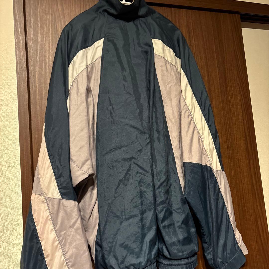 90s Nike ナイロンジャケット XL ネイビー/ベージュ - メルカリ