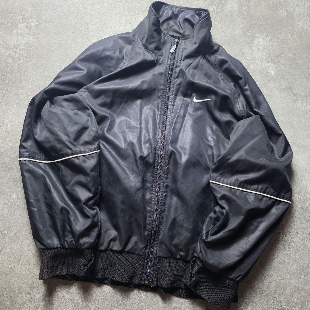 90sNIKEナイキナイロンジャケットユニセックス短丈刺繍ロゴスウッシュ