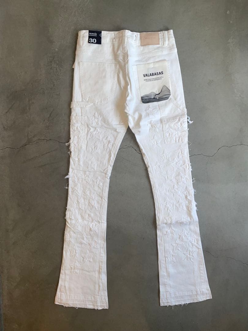 新品未使用】VALABASAS バラバサス ホワイトスターフレアデニム 30