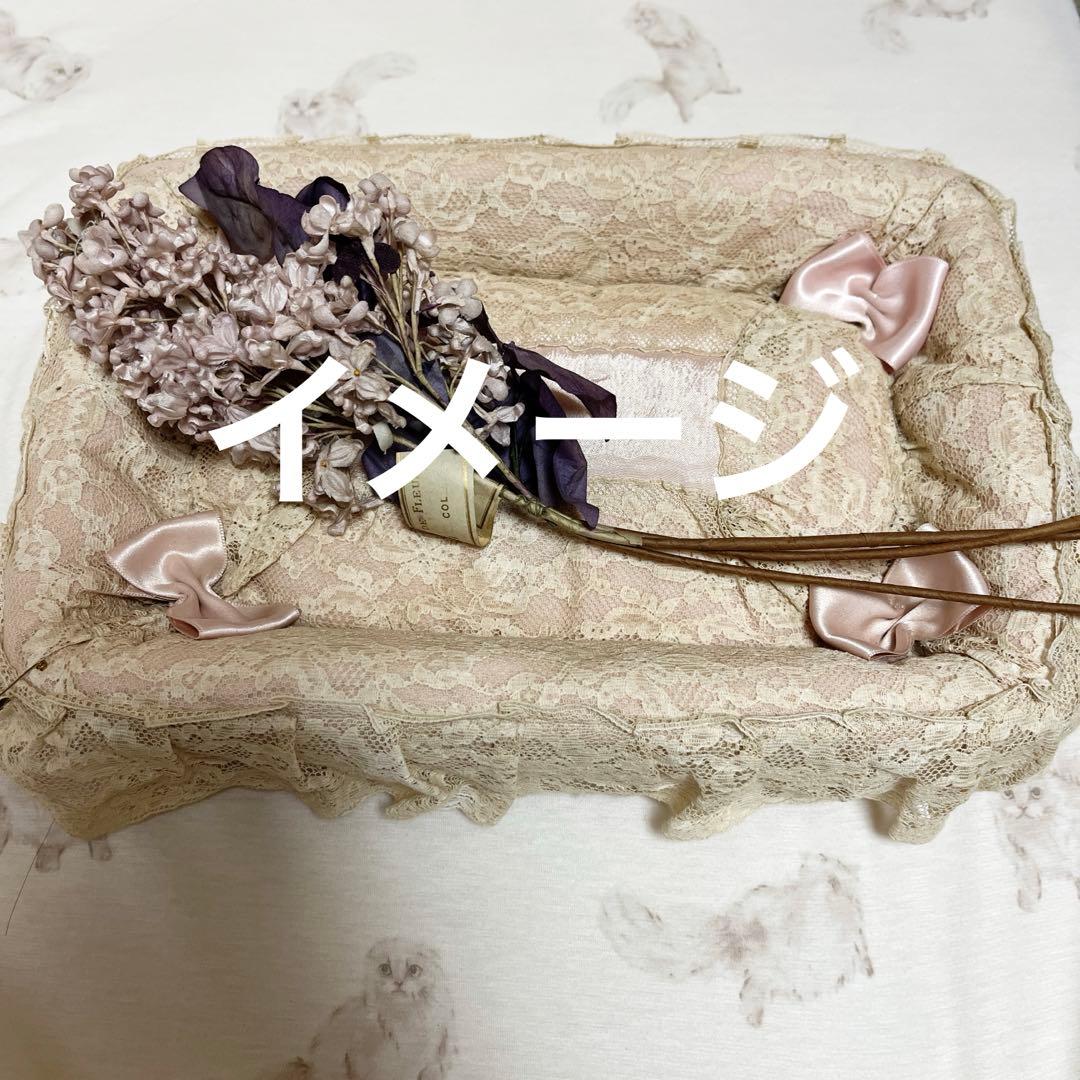 海外作家様♡フランスアンティークレース使用カゴリボン装飾ドール