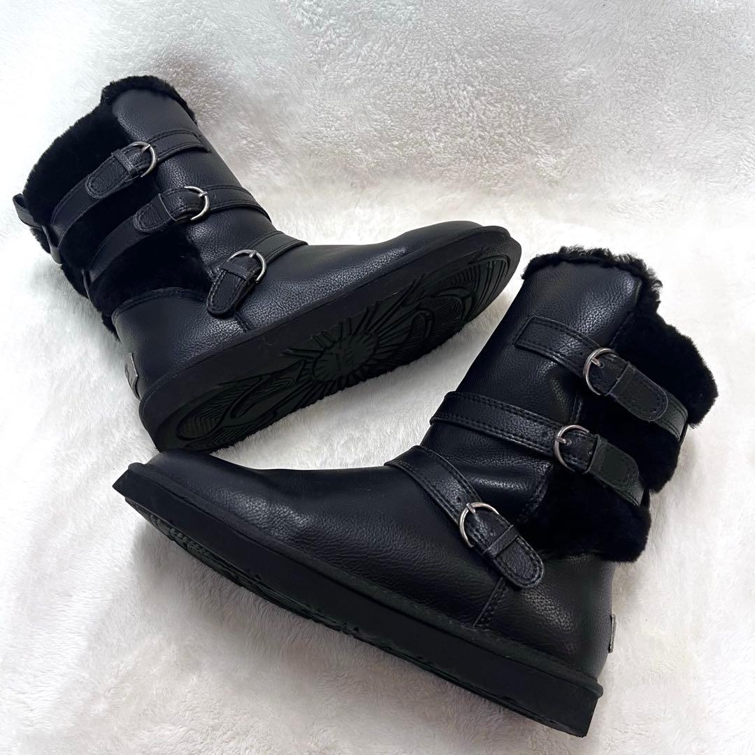 激レア✨美品✨UGG アグ Becket バックルファーブーツ レザー 25cm
