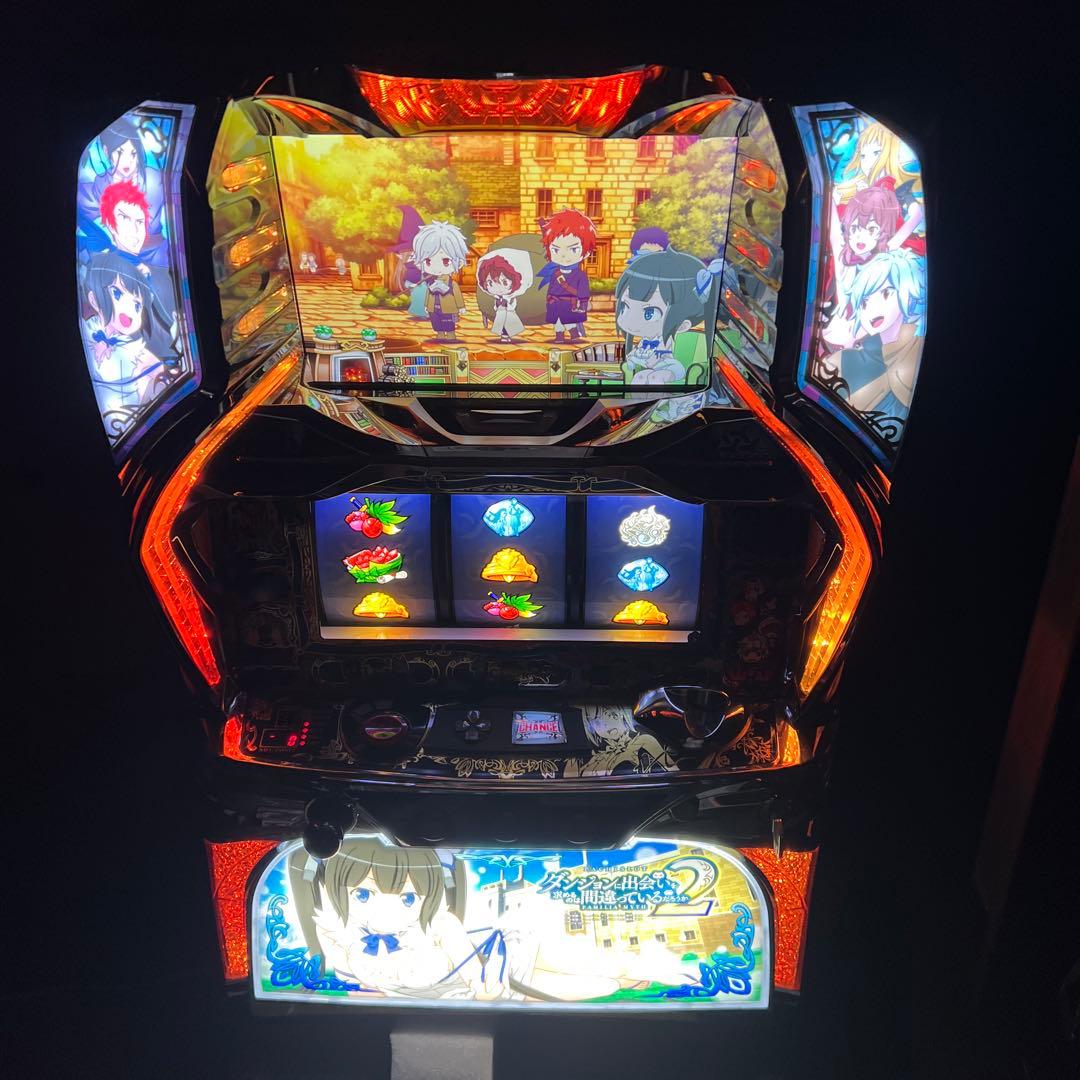 引取限定　ダンまち2 実機 ダンまち2 パチスロ 実機 本体 メダル不要機セット ダンジョンに出会い