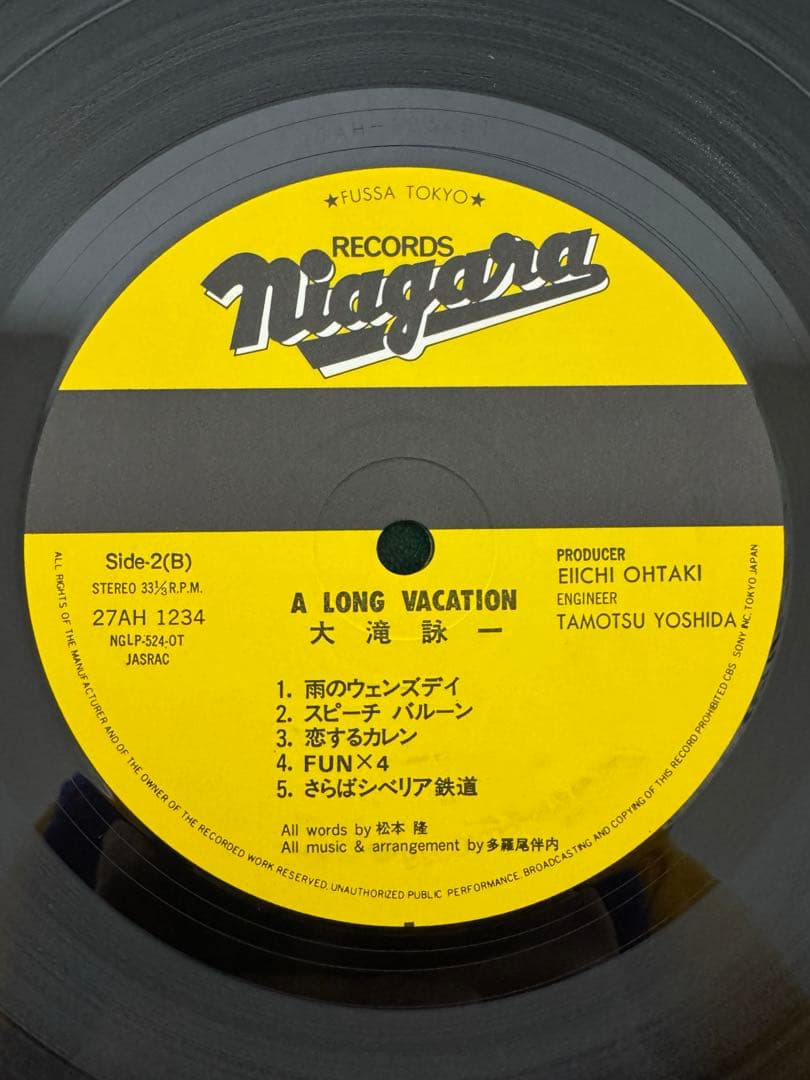大瀧詠一EIICHI OHTAKI レコード original 帯付き 盤極美品 - メルカリ