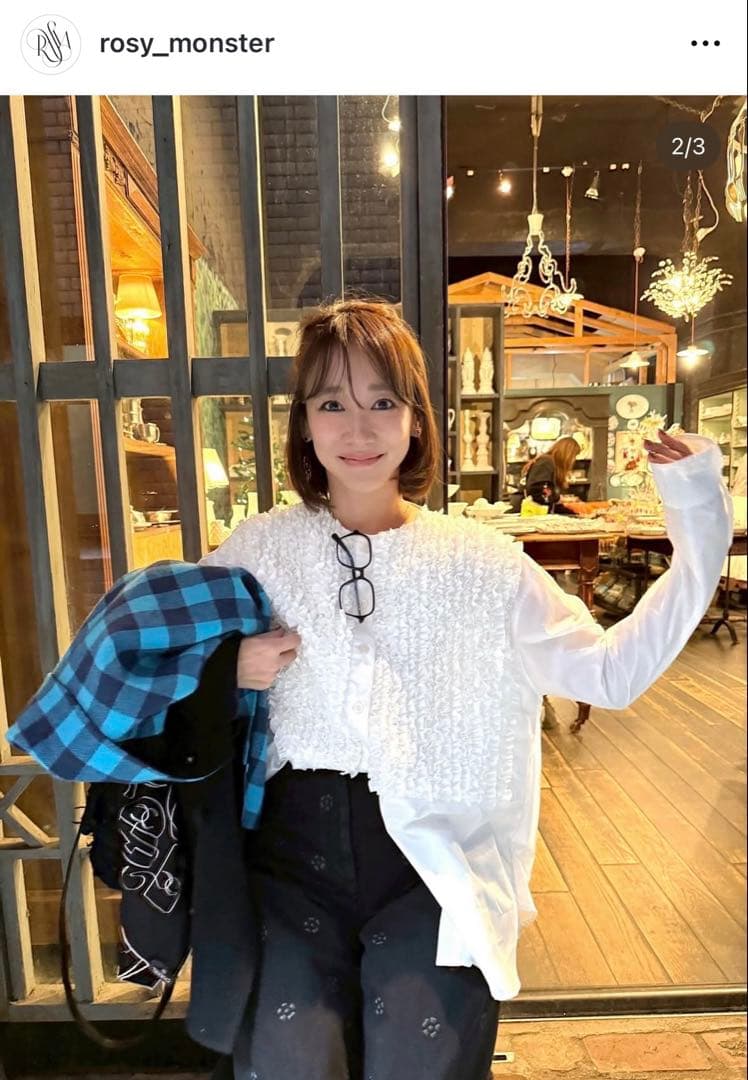 新品rosy monsterケールフリルシャツ白 Drawer - 新品♡rosy monster♡フリルパスタブラウス♡ロージー