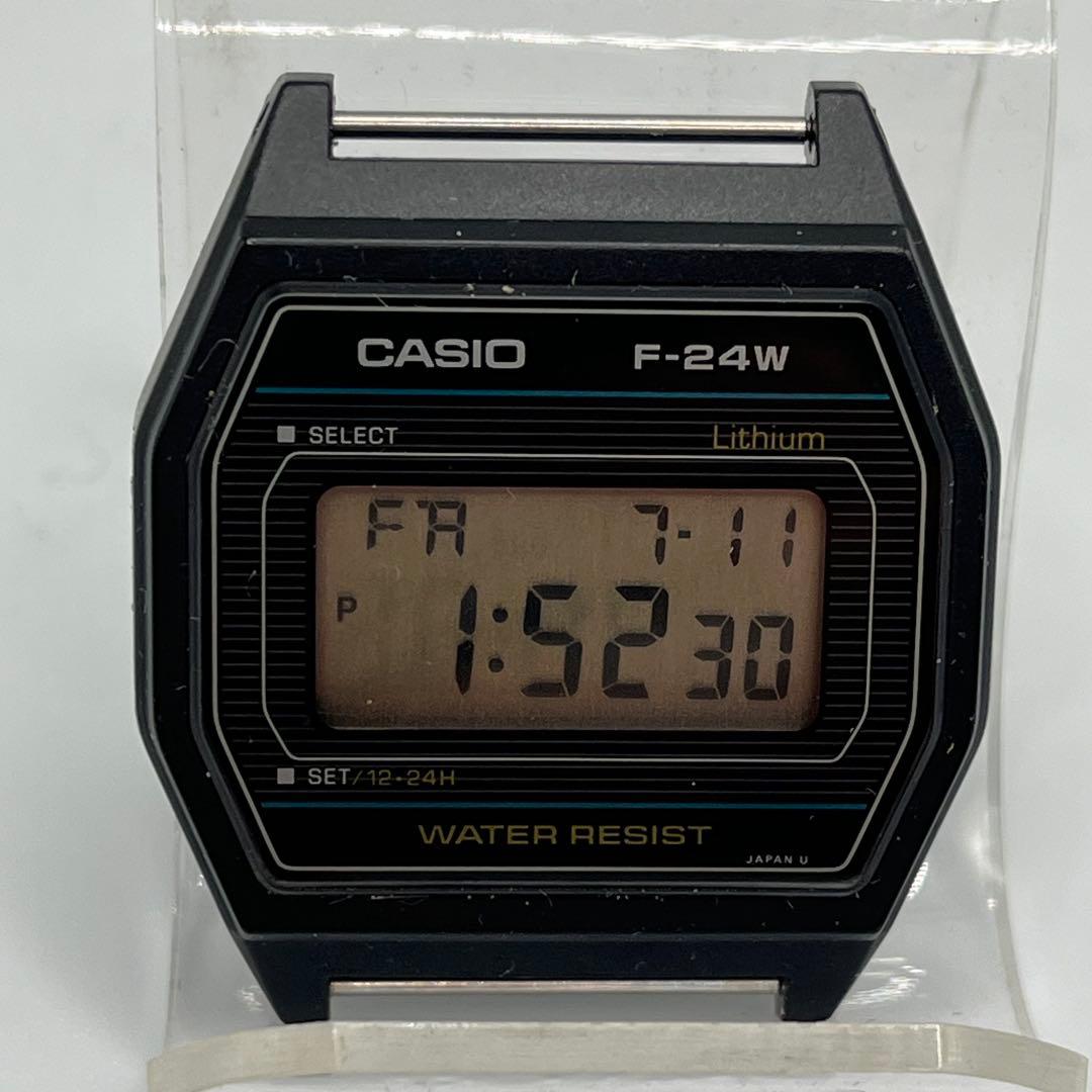 1980年代 CASIO カシオ デジタル文字盤 F-24W 電池交換済 - メルカリ