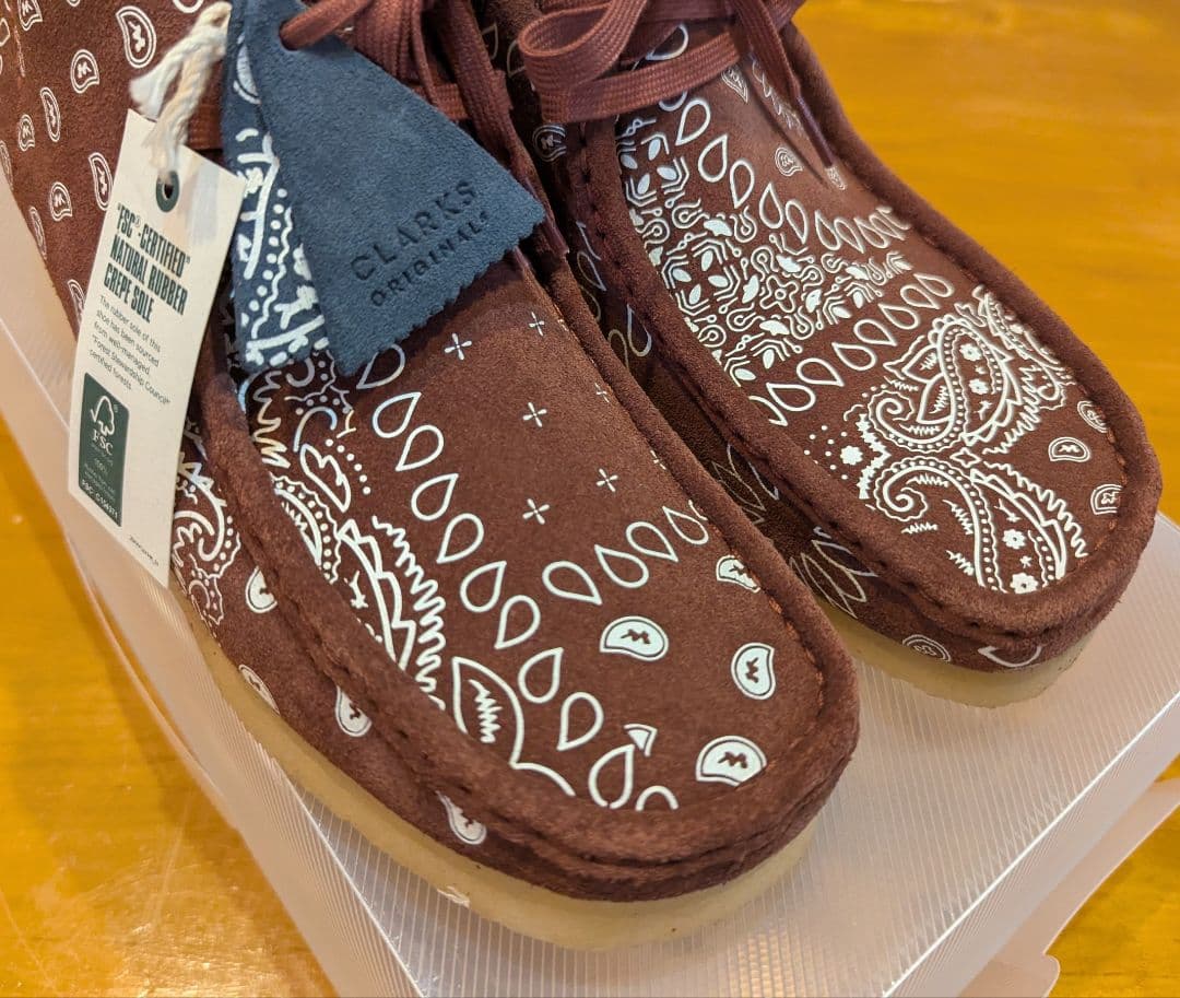 未使用】Clarks Wallabee クラークス ワラビー ペイズリー - メルカリ