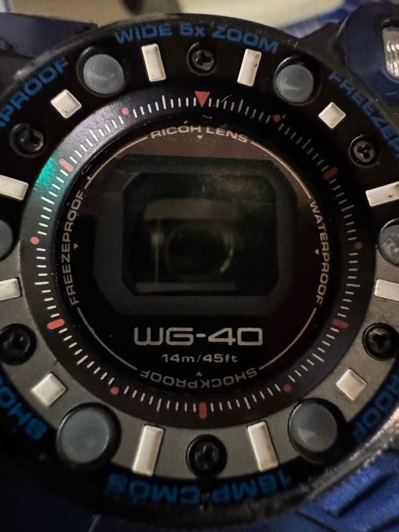 RICOH WG-40w 青 訳有りジャンク 外装美品 - メルカリ