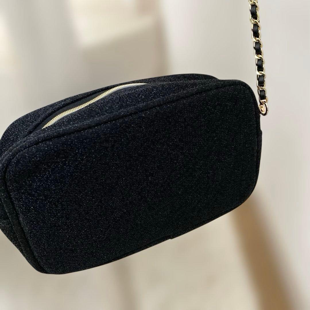 CHANEL BEAUTÉ ブラック ノベルティポーチチェーン付 - メルカリ