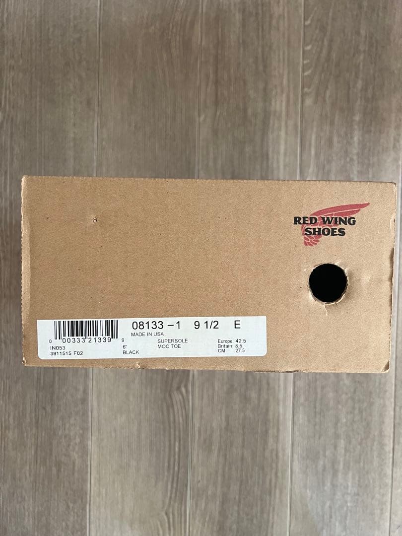 【9.5E】未使用 REDWING スーパーソール® 6インチモック8133