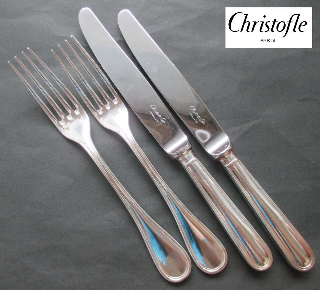 ☆仏蘭西銀器クリストフルシルバー カトラリー4本セット 定番のアルビ