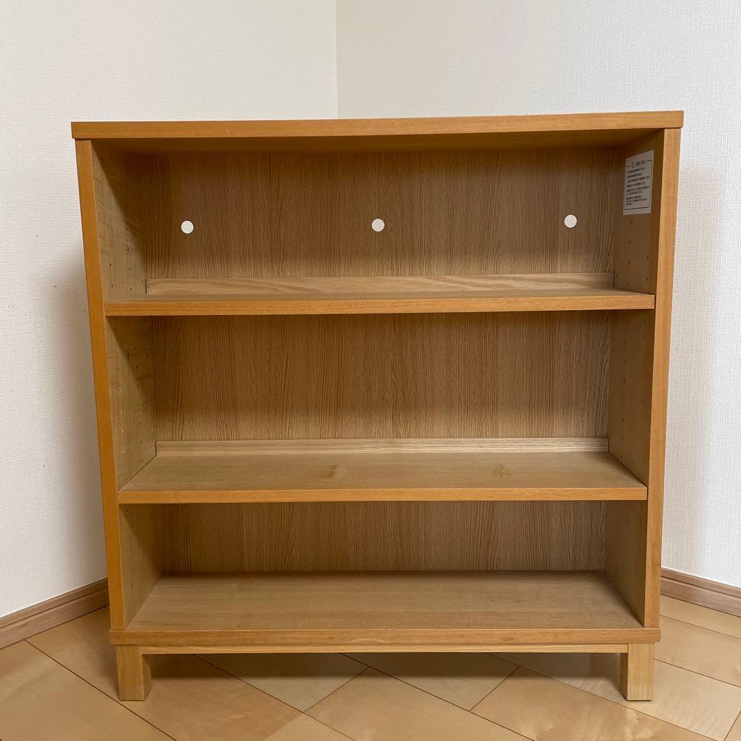 無印良品　オーク材薄型ラック・ワイド小・奥行２２ｃｍ　廃盤品 オーク材薄型ラック・ワイド小・奥行22cm | 無印良品