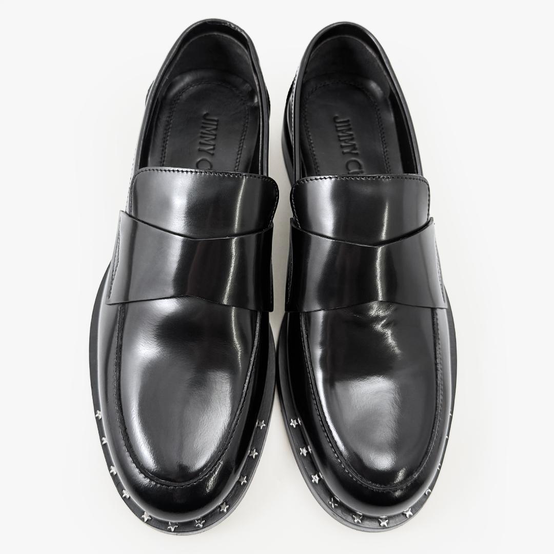 新品】ジミーチュウ ローファー スタースタッズ 黒 ブラック 約25㎝ 39