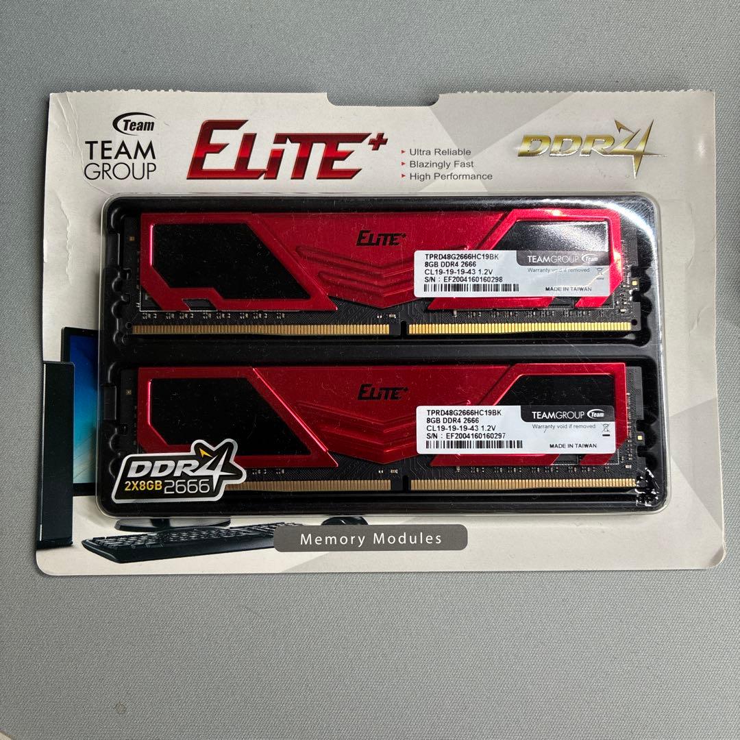 DDR4 メモリ8GB×2 2666 TEAM ELITE image_6288311.jpg